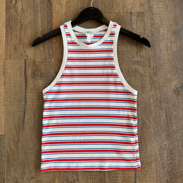 Maeve Red, White & BlueStripe Tank, XSmall