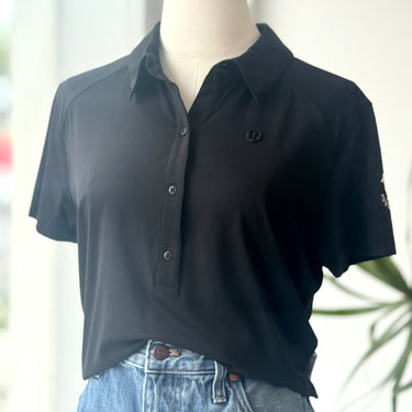 Lululemon Black Polo Shirt, Medium