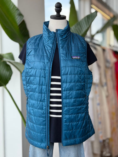 Patagonia Blue Nano Puff Vest, Large