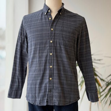 Taylor Stitch Navy Plaid Button Up, Men's 42