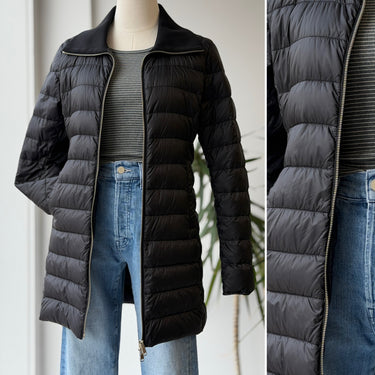 Belstaff Black Stand Collar Quilted Thin Puffer Jacket, 40