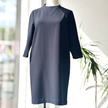 Kaarem Black High Neck Dress, Medium