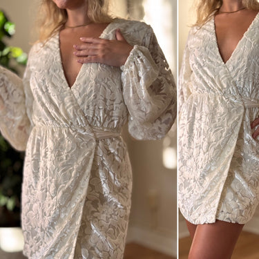 Tularosa Meave Wrap Dress in White, Small