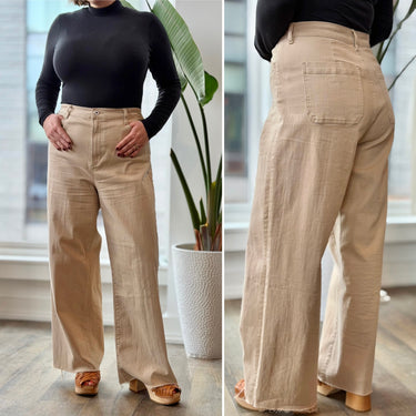 Favorite Daughter The Mischa Super High Rise Wide Leg Ankle Pants, 33