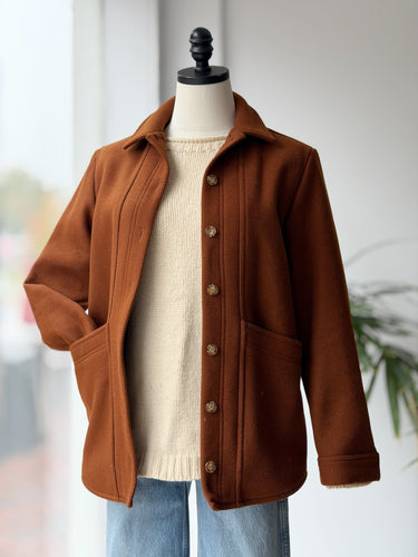 Sezane Caramel Wool Blend Will Jacket, XSmall