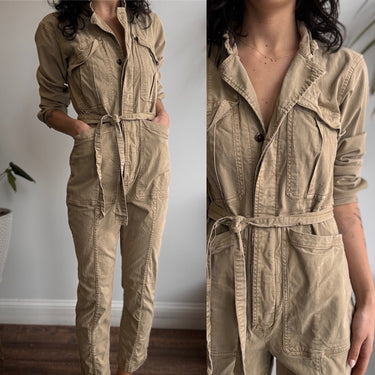 Alex Mill Khaki Coveralls, Small