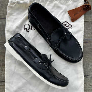 Quoddy Black Canoe Shoe, 8