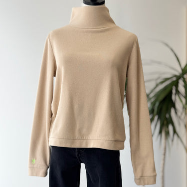 Dudley Stephens Beige Fleece Turtleneck , Small