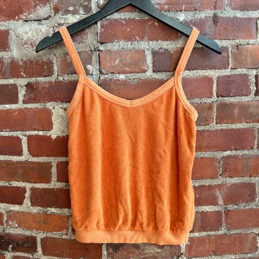 Suzie Kondi Orange Terry Tank Top, Small