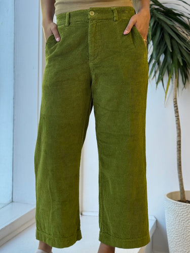 Lacausa Moss Corduroy Straight Leg Pants, 4