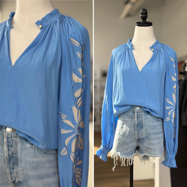 Ramy Brook NWT Nelida Blouse in Blue, Small