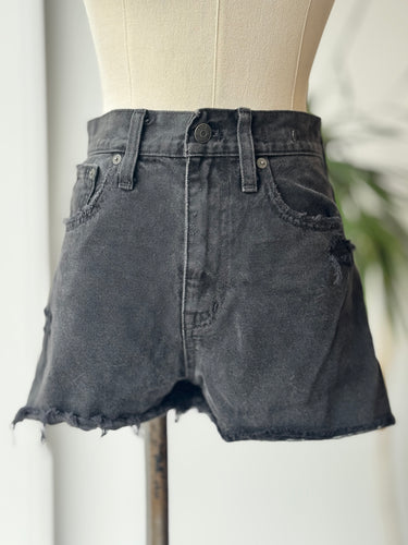 Madewell The Mom Shorts in Black, 25