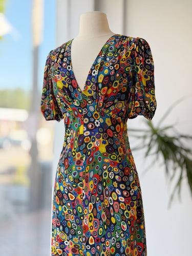 Staud Milla Black Multi Abstract Dress, 2