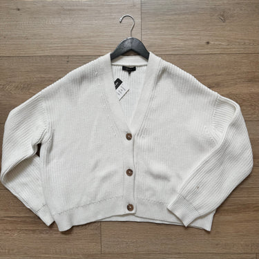 Quince White Chunky Cardigan, small