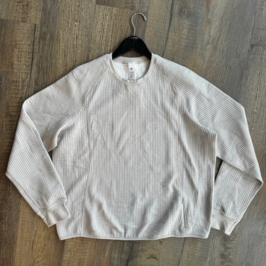 Lululemon Beige Waffle Knit Long Sleeve Shirt, Large