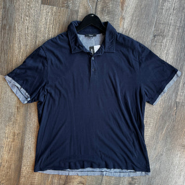 Vince. Navy Polo Shirt, Men's XLarge