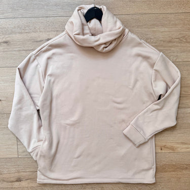 Dudley Stephens Scuba Turtleneck Pullover in Beige, XLarge