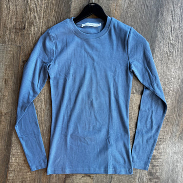Samsoe Samsoe Slate Blue Long Sleeve Top, small