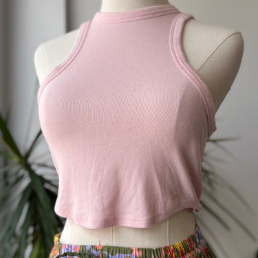 Lululemon Pink High Neck Crop Tank, 8