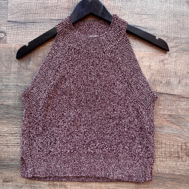 Wilfred Plum Speckled Knit Tank Top, XSmall