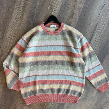 Paul Stuart Vintage Pastel Knit Sweater, Men's XLarge