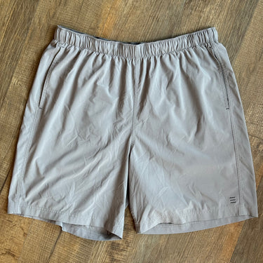 Free Fly Grey Blue Drawstring Shorts, Men's XLarge