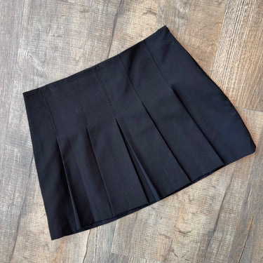 Zara Black Pleated Mini Skirt, XL