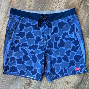 Florence Marine Blue Camo Shorts, Men's 34