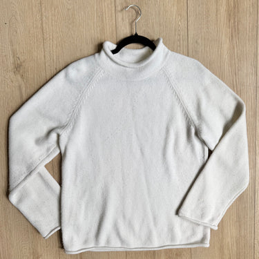 Reformation X Nara Smith Rolled Trims Ecru Sweater, Medium