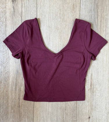 Lululemon Burgundy Athletica Top, Fits Small