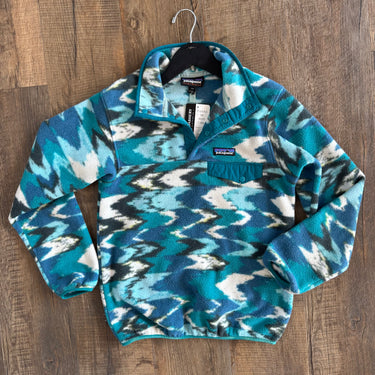 Patagonia Blue Patterned Fleece- as is, pilling, XXS