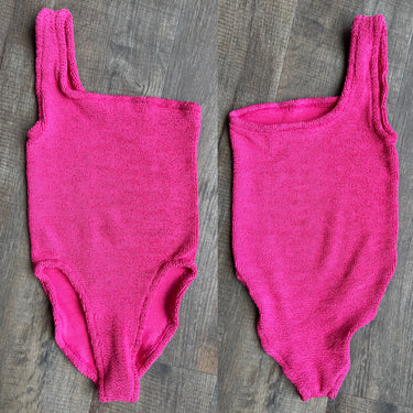 Hunza G London Pink One Shoulder Swimsuit