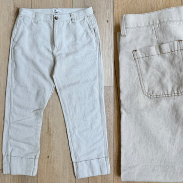 Madewell Ecru Dean Easy Straight Pants, 29