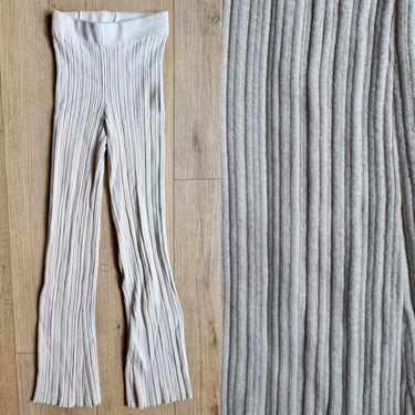 James Street Co Ribbed Ecru Lounge Pants, Small