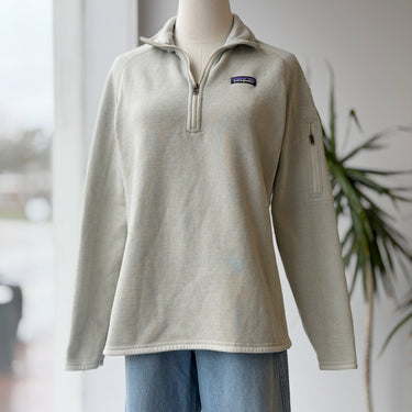 Patagonia Taupe Half Zip Better Sweater - gently worn, Large