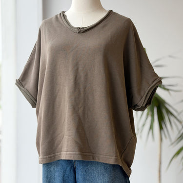 Mersea Dolman Boxy Short Sleeve Sweatshirt, Free Size