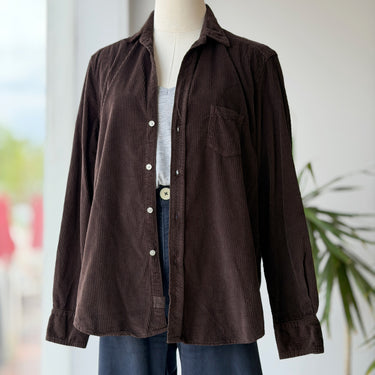 Frank & Eileen Eileen Corduroy Button Down in Brown, Medium