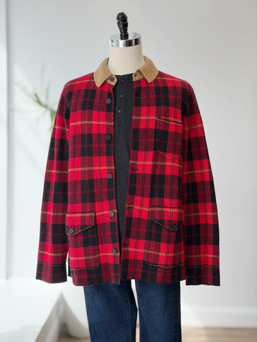 Guest in Residence Tartan Industry Wool Cashmere Jacket, Men's XLarge