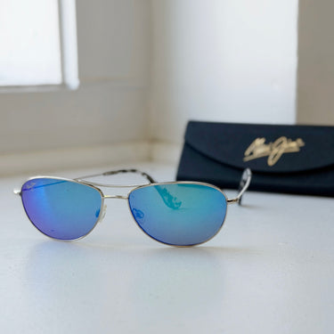 Maui Jim Blue Aviator Sunglasses with Case