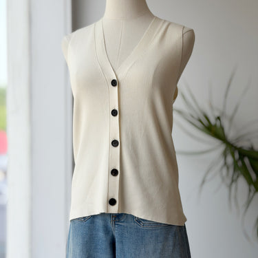 Anine Bing NWT Lawrence Ivory Knit Vest - AS IS, XSmall