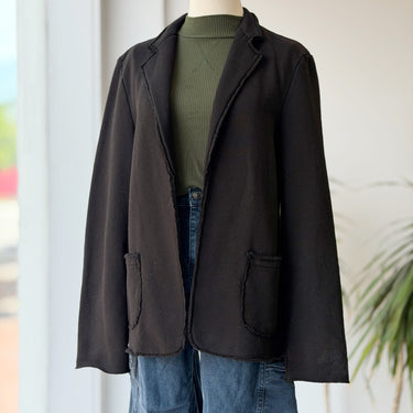 Frank & Eileen Dublin Fleece Blazer in Black, Medium