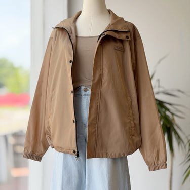 Madhappy NWT Nylon Oversized Full Zip Jacket in Caramel, XSmall