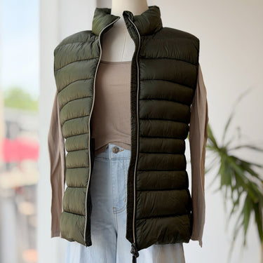 Save The Duck NWT Olive Puff Vest, Large