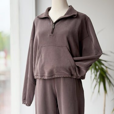 Lululemon AS IS Charcoal Half Zip Pullover - couple marks, 8