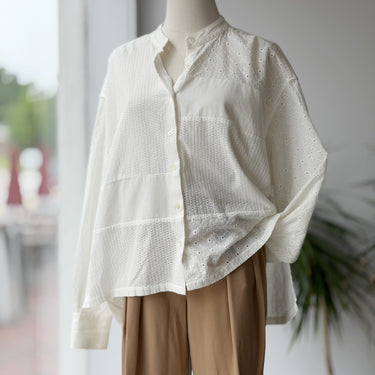 Closed NWT Karla Long Sleeve Ivory Top, Small