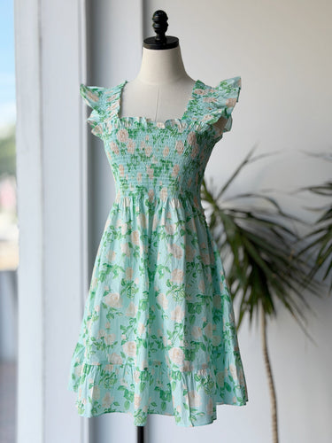 Hill House Nap Dress in Light Rose Floral, Medium