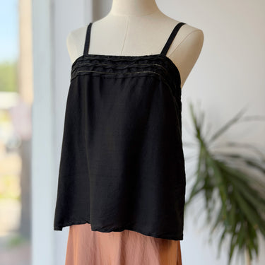 Vintage Black Silk Top, 10