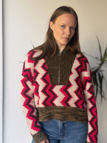 Closed Crop Half Zip Sweater, XSmall
