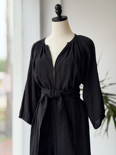 Apiece Apart Soleil Gauzy Black Jumpsuit, 4