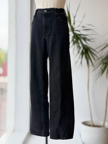 Abercrombie & Fitch Black 90's Straight Mid Rise Jeans, 30